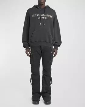 Худи с капюшоном с двойным шнурком Off-White Digit Bacchus, черный