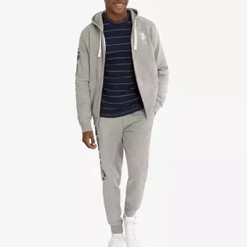 Худи с капюшоном Us polo assn., серый