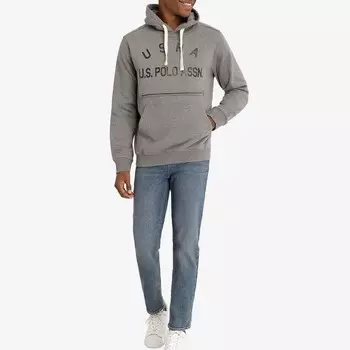 Худи с капюшоном Us polo assn., серый