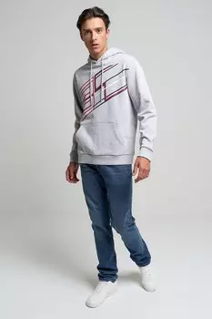 Худи с карманами-кенгуру и шнурком Big Star, серый