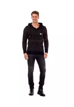 Худи с классным узором CIPO & BAXX, коричневый