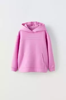 Худи с кнопками ZARA, розовый/сиреневый