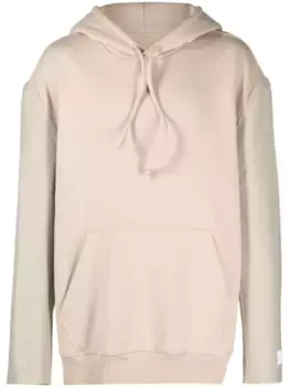 Худи с контрастными рукавами и логотипом MM6 Maison Margiela, нейтральный