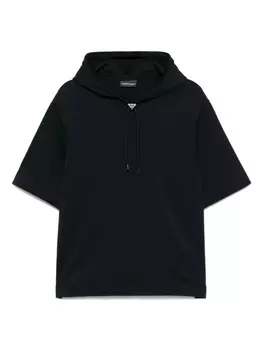 Худи с короткими рукавами Emporio Armani, синий
