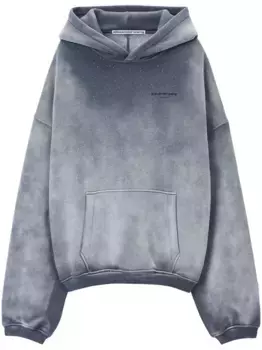 Худи с кристаллами Alexander Wang, серый