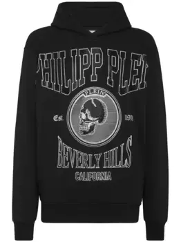 Худи с кристаллами Philipp Plein, черный