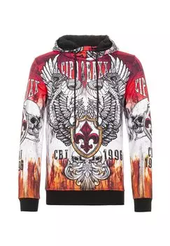 ХУДИ с крутым принтом по всей поверхности CIPO & BAXX, красный