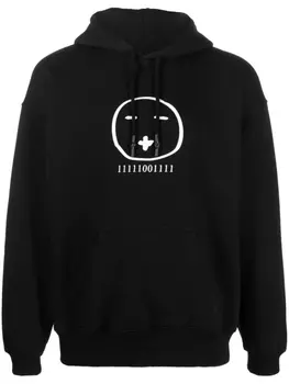 Худи с кулиской и графичным принтом Socit Anonyme, черный