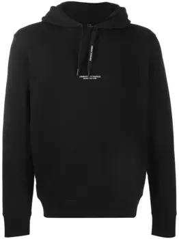 Худи с кулиской и логотипом Armani Exchange, черный