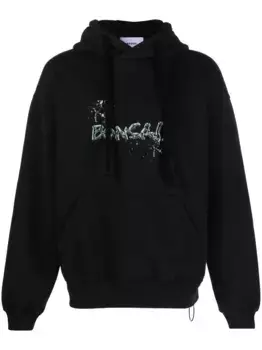 Худи с кулиской и логотипом Bonsai, черный