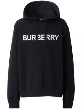 Худи с кулиской и логотипом Burberry, синий
