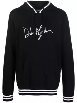 Худи с кулиской и логотипом DOLCE & GABBANA, черный