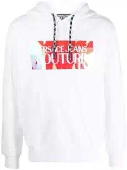 Худи с кулиской и логотипом Versace Jeans Couture, белый
