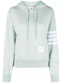 Худи с кулиской и нашивкой-логотипом THOM BROWNE, зеленый