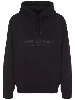 Худи с кулиской и принтом Armani Exchange, коричневый