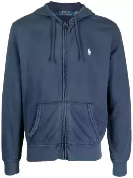 Худи с кулиской и вышитым логотипом POLO RALPH LAUREN, синий