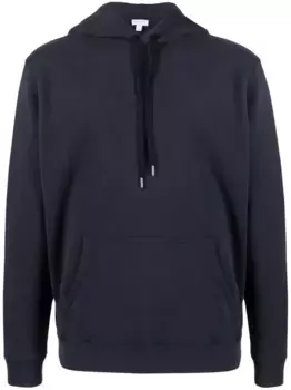 Худи с кулиской Sunspel, синий