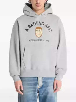 Худи с логотипом A BATHING APE, серый