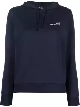 Худи с логотипом A.P.C., синий