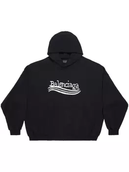 Худи с логотипом Balenciaga, черный