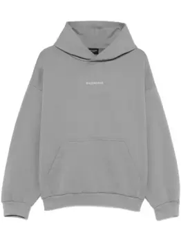 Худи с логотипом BALENCIAGA, серый