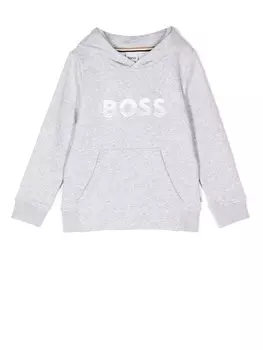 Худи с логотипом BOSS Kidswear, серый