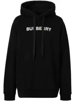 Худи с логотипом BURBERRY, черный
