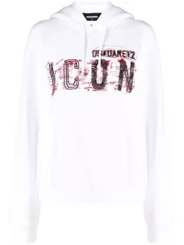 Худи с логотипом Dsquared2, белый