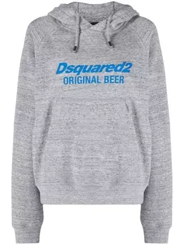 Худи с логотипом Dsquared2, серый