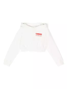 Худи с логотипом Fendi Kids, белый