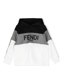 Худи с логотипом Fendi Kids, белый