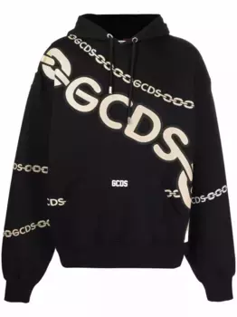 Худи с логотипом GCDS, черный