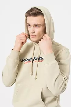 Худи с логотипом Ginn Diesel, бежевый