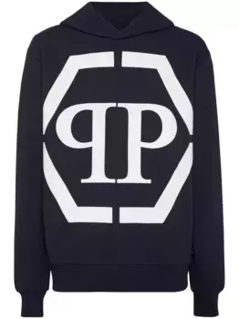 Худи с логотипом Hexagon Philipp Plein, синий