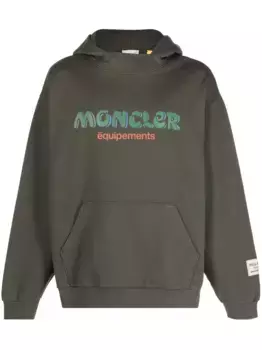 Худи с логотипом из коллаборации с Salehe Bembury MONCLER, зеленый