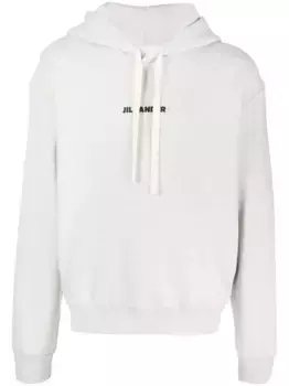 Худи с логотипом JIL SANDER, серый