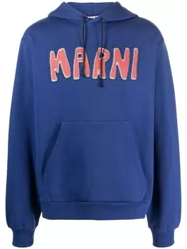 Худи с логотипом Marni, синий