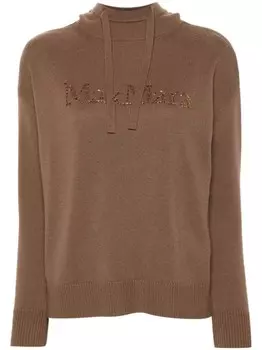 Худи с логотипом Max Mara, нейтральный цвет
