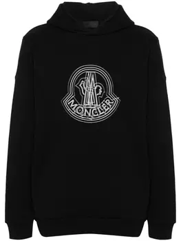 Худи с логотипом Moncler, черный