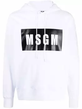 Худи с логотипом MSGM, белый