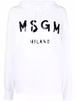 Худи с логотипом MSGM, белый