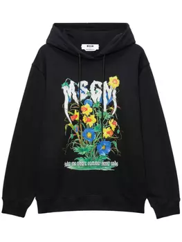 Худи с логотипом MSGM, черный