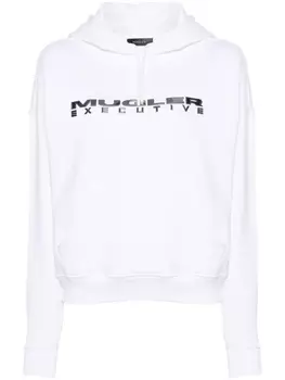 Худи с логотипом Mugler, белый