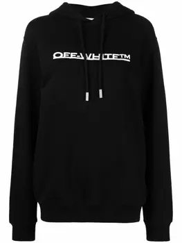 Худи с логотипом Off-White, черный