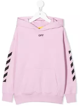 Худи с логотипом Off-White Kids, розовый