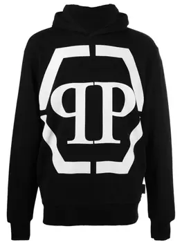 Худи с логотипом Philipp Plein, черный