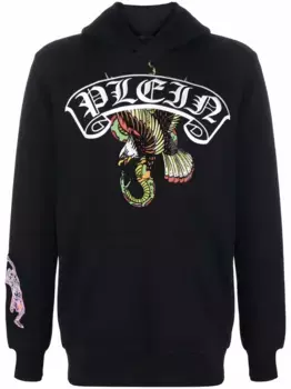 Худи с логотипом Philipp Plein, черный