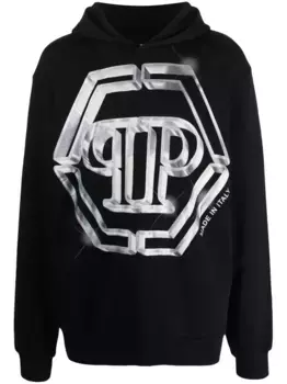 Худи с логотипом Philipp Plein, черный