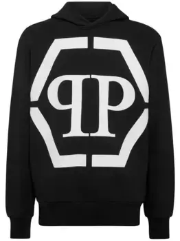 Худи с логотипом Philipp Plein, черный