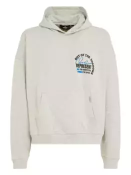 Худи с логотипом Represent, серый